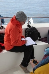 Recording sperm whale data (taken by Craig Turner)